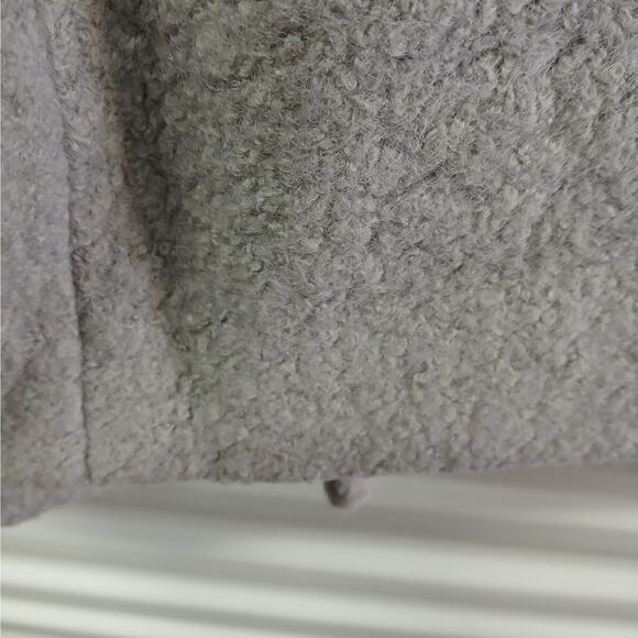 Kenneth Cole Wool Blend Wrap Coat Women Large Gray Shawl Collar Winter Cozy Chic - Picture 13 of 15